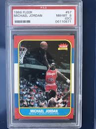 It'll probably take a fight if you're aiming to win one (keep an eye on fleer michael jordan rookie cards which are psa 10/bgs 9.5 if you're going to buy it), even if it isn't the rarest card available for purchase. Michael Jordan Fleer Rookie Basketball Card Psa 8 Oc