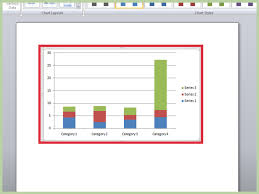 how to make a bar chart in word
