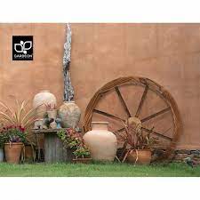 gardeon 2x wooden wagon wheel rustic