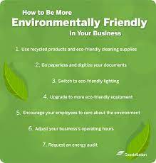 environmentally friendly work practices