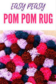 diy pom pom rug super easy to make with