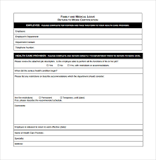 If you manage hr services for an employer, use our free medical return to work pdf template to collect doctor's notes from employees on medical leave. Free 16 Return To Work Medical Form Templates In Pdf Ms Word
