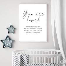 Baby Boy Nursery Quote You Are Loved