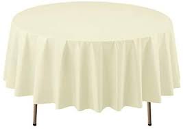Perfect for big parties or large numbers of guests, with little clean up required. Party Essentials Disposable Heavy Duty 84 Round Plastic Table Cover Tablecloth 3 Count Ivory Buy Online At Best Price In Uae Amazon Ae