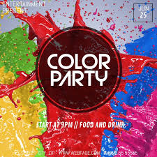 Color Disco Party Video Flyer Template