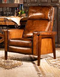 slayden mocha leather recliner modern