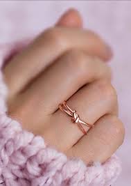 rose gold knot ring for women