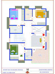 Duplex Plan South Facing 30x40 Site