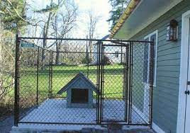 chain link dog kennel enclosure fencing