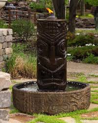 44 034 Tiki Column Fountain Outdoor
