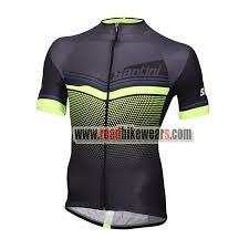 2018 Team Santini Cycle Clothing Biking Jersey Top Shirt Maillot Cycliste Black Green
