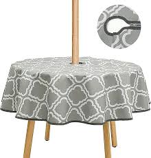 Patio Tablecloth With Umbrella Hole And
