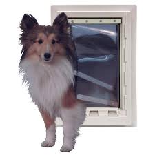 Ideal Pet Products 7 25 In X 13 In Medium Thru The Wall Telescoping Dual Flap Dog And Pet Door