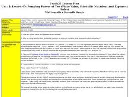 Pumping Powers Of Ten Place Value Scientific Notation And