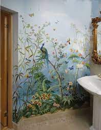 Glossy Bathroom Wall Art Mural Hand