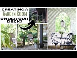 Under Deck Patio Garden Room Idea