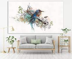 Blue Bird Painting Extra Large Wall Art