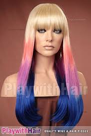 Nicki minaj she for keeps turquoise & blonde hair tutorial ft. Sleek Silky Glamour Wig Blonde Blue Pink Layer Nicki Minaj Ebay