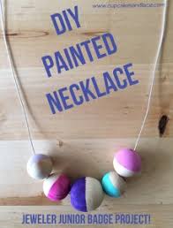 diy painted bead necklace scout
