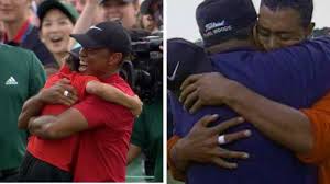 Let's meet mom and dad. Tiger Woods Celebrates Masters With Son And Daughter