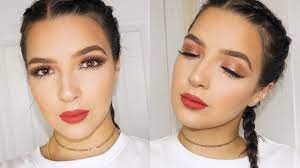 bold lip full face makeup tutorial