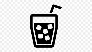 ice cubes and straw vector drink icon