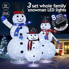 3pcs Snowman Light Led 3d