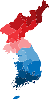 korea political map divide by state