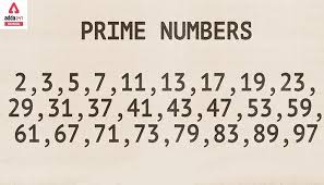 all prime numbers from 1 to 100 list