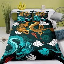 chinese dragon duvet cover queen king