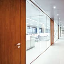 china glass and plywood partition