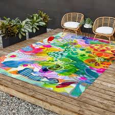 painted garden outdoor rug by stephanie