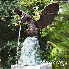 Large Bronze Dragon Fountain Garden