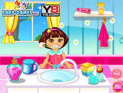dora baby caring play now for