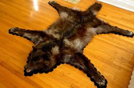 western black wolf rug