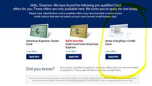 The amex everyday credit card is a good fit for people who spend a lot of their budget. Amex Everyday Card Prequalified On Website Sh Myfico Forums 4212793