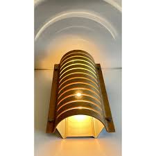 Vintage Bentwood And Steel Wall Lamp By
