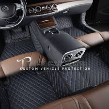 black and blue sching car mats set