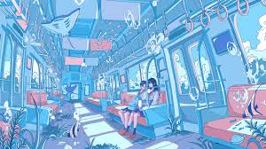 anime s train digital art hd 4k
