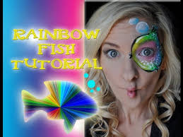 easy beginner rainbow fish face