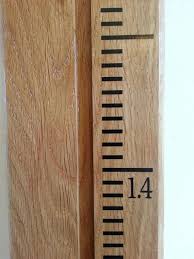 Handmade Wooden Growth Chart Height Chart In Solid Oak