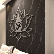 Om Lotus Flower Outdoor Metal Wall Art