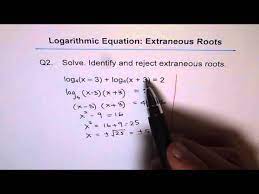Solve Logarithmic Equation Check