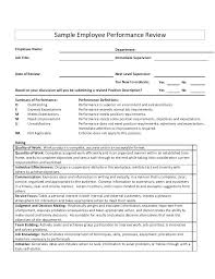 Performance Appraisal Example Relevant Likeness Sample Employee