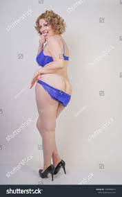Pretty Caucasian Chubby Woman Plus Size Stock Photo 1385966015 