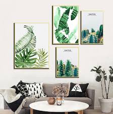 home décor tropical plant leaf art