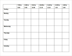 microsoft word 2010 format timetable