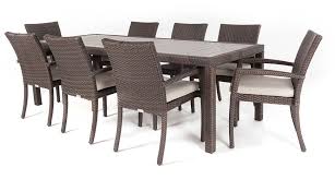 synthetic wood top outdoor dining table