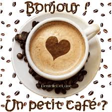 Gif animé Bonjour - un petit café-3 - les gifs animés de dentelledelune