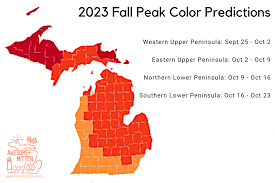michigan fall color map 2023 peak